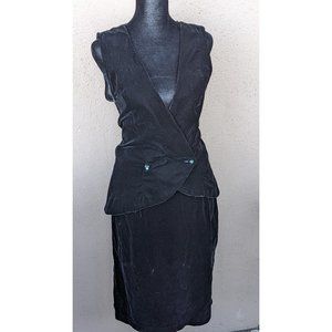 💜✨Black Velvet w/Lace Set - Back View